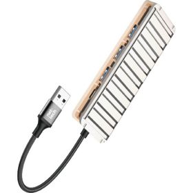 Nettech NT-OT010 5 in 1 USB to Type-C Dönüştürücü Gri Dock Station
