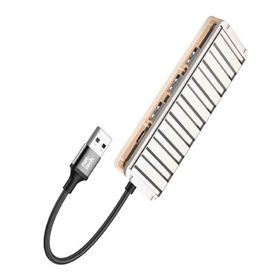 Nettech NT-OT010 5 in 1 USB to Type-C Dönüştürücü Gri Dock Station