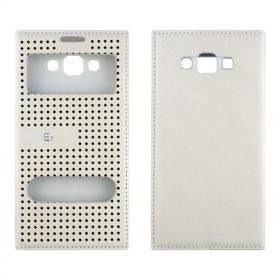 Nettech Samsung Galaxy E700 E7 2015 Pencereli Kapaklı Siyah Cep Telefonu Kılıfı