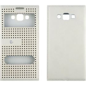 Nettech Samsung Galaxy E700 E7 2015 Pencereli Kapaklı Siyah Cep Telefonu Kılıfı