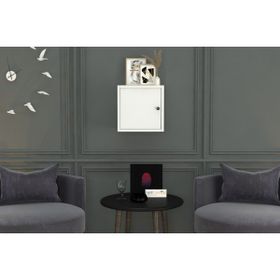 Nettrends DVR-1005-Ç Beyaz 33 cm Kapaklı Duvar Rafı