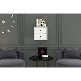 Nettrends DVR-1006-Ç Beyaz 33 cm Çekmeceli Duvar Rafı