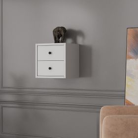 Nettrends DVR-1006-Ç Beyaz 33 cm Çekmeceli Duvar Rafı