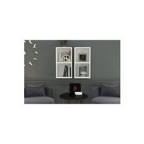 Nettrends DVR-1049 Beyaz 70 cm Kitaplıklı Duvar Rafı
