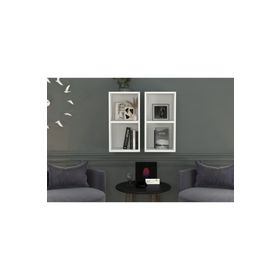 Nettrends DVR-1049 Beyaz 70 cm Kitaplıklı Duvar Rafı