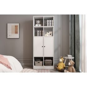Nettrends G-YD-1047-Ç Beyaz 65 cm 2 Kapaklı Raflı Giysi Dolabı