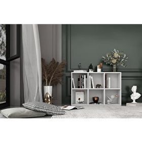 Nettrends KTP-1046 97 cm Beyaz Kitaplık