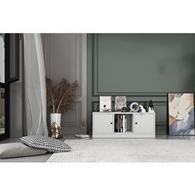 Nettrends KTP-1202-Ç 97 cm Beyaz 2 Kapaklı Raflı Kitaplık