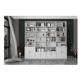 Nettrends KTP-1383-Ç 260 cm Beyaz 8 Kapaklı Raflı Kitaplık