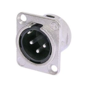 Neutrik NC3MD-L-1 3 Pinli Şase Gümüş Erkek XLR Konnektör