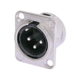 Neutrik NC3MD-L-1 3 Pinli Şase Gümüş Erkek XLR Konnektör