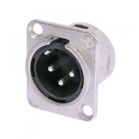 Neutrik NC3MD-L-1 3 Pinli Şase Gümüş Erkek XLR Konnektör