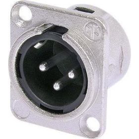 Neutrik NC3MD-L-1 3 Pinli Şase Gümüş Erkek XLR Konnektör