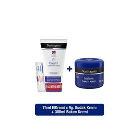Neutrogena 75 ml Parfümlü El Kremi+300 ml Besleyici Bakım Kremi