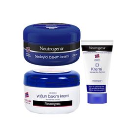 Neutrogena Besleyici 200 ml Bakım Kremi + 200 ml Yoğun Bakım Kremi + 50 ml Parfümlü El Kremi