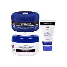 Neutrogena Besleyici 200 ml Bakım Kremi + 200 ml Yoğun Bakım Kremi + 50 ml Parfümlü El Kremi
