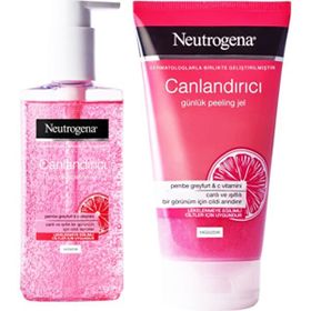 Neutrogena Canlandırıcı Pembe Greyfurt 200 ml Yüz Temizleme Jeli + 150 ml Pembe Greyfurt Günlük Peeling Jel