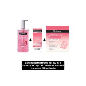 Neutrogena Canlandırıcı Yüz Yıkama Jeli 200 ml Nemlendirici Krem +50 ml Arındırıcı Hidrojel Maske