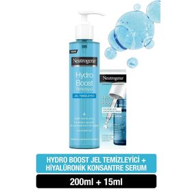 Neutrogena Hydro Boost 200 ml Jel Temizleyici + 15 ml Hydro Bost Hiyalüronik Asit Konsantre Serum