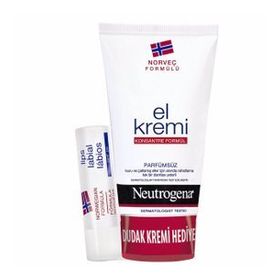 Neutrogena Norveç Formülü Parfümsüz 75 ml El Kremi + Dudak Nemlendiricisi