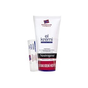 Neutrogena Parfümlü 75 ml El Kremi + Neutrogena 4,8 g Dudak Nemlendirici