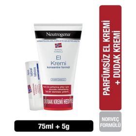 Neutrogena Parfümsüz 75 ml El Kremi + 5 g Dudak Kremi