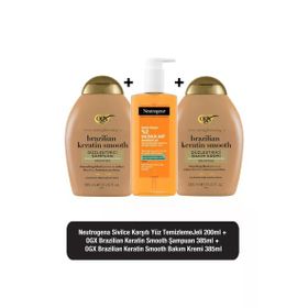 Neutrogena Sivilce Karşıtı 200 ml Günlük Yüz Temizleme Jeli + Ogx Keratin Smooth Sülfatsız Şampuan