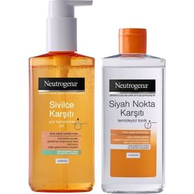 Neutrogena Sivilce Karşıtı Yağsız 200 ml Yüz Temizleme Jeli + Visibly Clear Siyah Nokta 200 ml Tonik