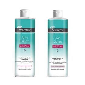 Neutrogena Skin Detox Micellar Water 2x400 ml Yüz Temizleme Peeling