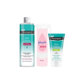 Neutrogena Skin Detox Micellar Water 400 ml Makyaj Temizleme Suyu ve 150 ml Kil Maskesi