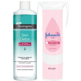 Neutrogena Skin Detox Micellar Water 400 ml+johnson's Pamuk
