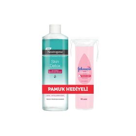 Neutrogena Skin Detox Micellar Water 400 ml+johnson's Pamuk