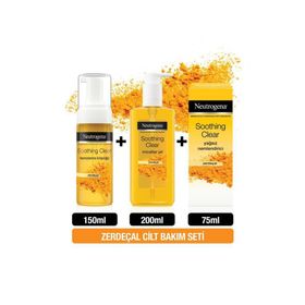 Neutrogena Soothing Clear 150 ml Yüz Temizleme Köpüğü + 200 ml Micellar Jel + 75 ml Yağsız Nemlendirici