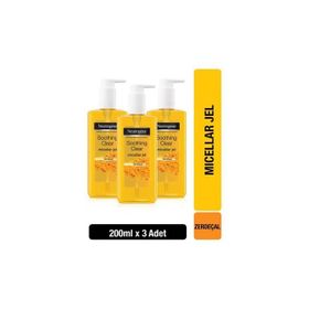 Neutrogena Soothing Clear Micellar 3x200 ml Makyaj Temizleme Jeli