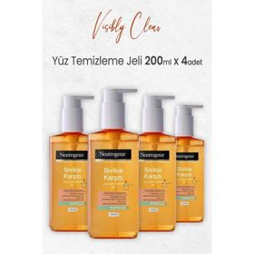 Neutrogena Visibly Clear Sivilce Karşıtı 4x200 ml Yağsız Günlük Temizleme Jeli
