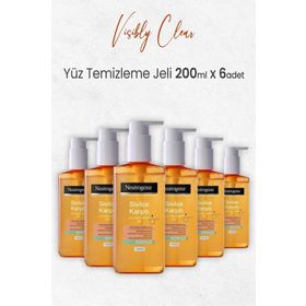 Neutrogena Visibly Clear Sivilce Karşıtı 6x200 ml Yağsız Günlük Temizleme Jeli