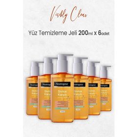 Neutrogena Visibly Clear Sivilce Karşıtı 6x200 ml Yağsız Günlük Temizleme Jeli
