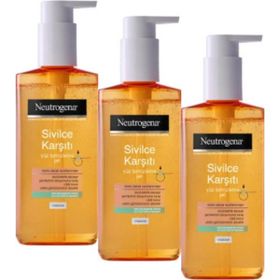 Neutrogena Visibly Clear Sivilce Karşıtı Yağsız 3x200 ml Yüz Temizleme Jeli