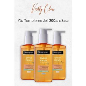 Neutrogena Visibly Clear Sivilce Karşıtı Yağsız 3x200 ml Yüz Temizleme Jeli