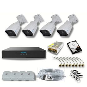 Neutron 4 Kameralı TRA-7210HD-U 2 mp 1080p Ahd Full Hazır 4'lü Set Dış Mekan 500 gb Hard Diskli Kamera Set