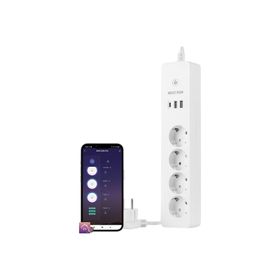 Neutron Akıllı Wi-Fi Destekli 4'lü Akım Korumalı Priz + 2 Usb 1 Type-C Uzatma Kablosu