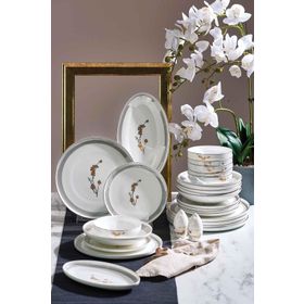 Neva Amber Elegans 56 Parça 12 Kişilik Yemek Takımı