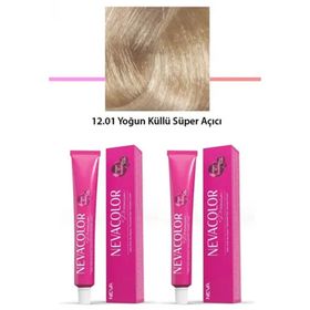 Neva Color 12.01 Yoğun Küllü Süper Açıcı 2x50 gr Tüp Saç Boyası