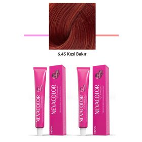 Neva Color 2x50 gr Premium 6.45 Kızıl Bakır Kalıcı Krem Saç Boyası