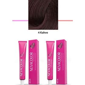 Neva Color 4.00 Yoğun Kahve 2x50 gr Tüp Saç Boyası