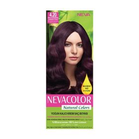 Neva Color 4.20 Patlıcan Moru Krem Saç Boyası