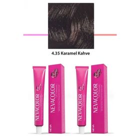 Neva Color 4.35 Karamel Kahve 2x50 gr Tüp Saç Boyası