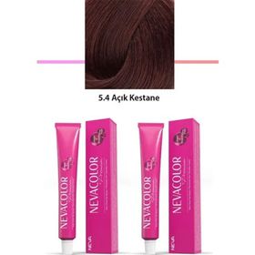 Neva Color 5.4 Açık Kestane Tüp 2x50 gr Saç Boyası