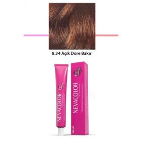 Neva Color 50 gr Premium 8.34 Açık Dore Bakır Kalıcı Krem Saç Boyası