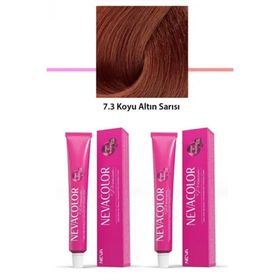 Neva Color 7.3 Koyu Altın Sarısı 2x50 gr Saç Boyası